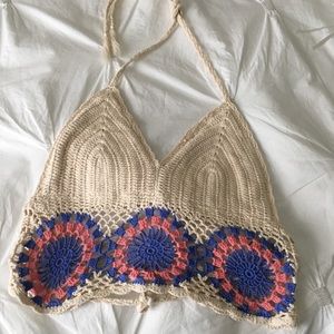 Crochet crop top from Urban Outfitters. EUC